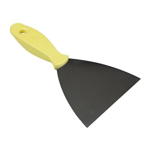 Maya Professional Tools 78102-4 Spachtel, Edelstahl, fest, Griff mit Metall- und Röntgenerkennung, FBK/Lebensmittelhygiene, 120 mm x 240 mm, Gelb von Maya Professional Tools