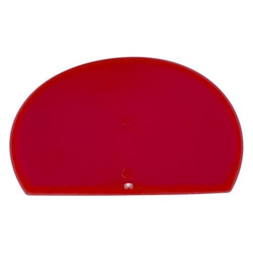 Maya Professional Tools 81916-3 Flexibler Teigspachtel ohne Loch, rund, FBK/Lebensmittelhygiene, 160 mm x 125 mm x 1,65 mm, Rot von Maya Professional Tools