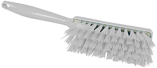 Maya Professional Tools 90252-1 Handfeger mit Befestigungssystem, Harz mittelharte Borsten, FBK/Lebensmittelhygiene, 340 mm x 35 mm, Weiß von Maya Professional Tools