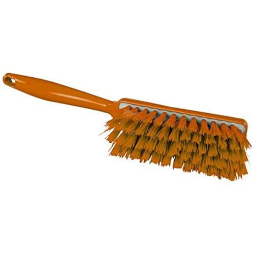 Maya Professional Tools 90252-7 Handfeger mit Befestigungssystem, Harz mittelharte Borsten, FBK/Lebensmittelhygiene, 340 mm x 35 mm, Orange von Maya Professional Tools