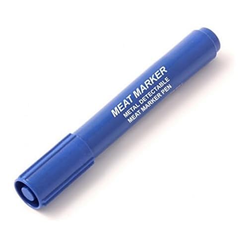 Maya Professionelles Werkzeug Q500–2/3 Marker Schreiben auf Lebensmitteln, detectable Pro von Metallen und X-Ray, blau, 10 Stück Body, Rot Ink von Maya Professional Tools