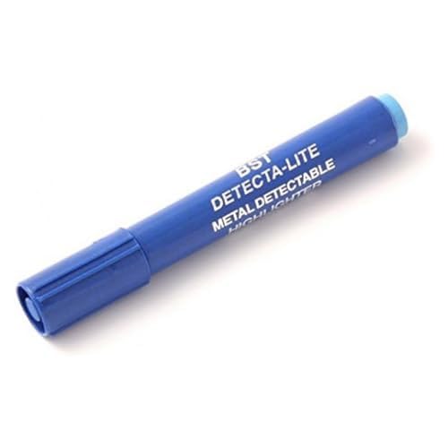 Maya Professionelles Werkzeug q0700–2/5 fluoreszierende Textmarker, detectable Pro von Metallen und X-Ray, 10 Stück, blau Körper, Tinte Grün von Maya Professional Tools