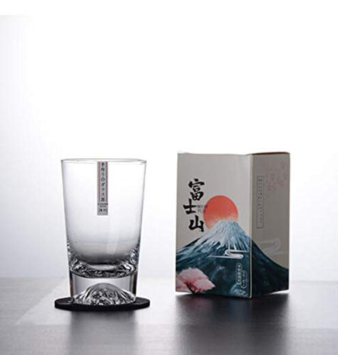 Maya Star Japanischer Stil, transparentes Whiskey-Glas, Weingläser, oft verwendet in Scotch Whiskey Brandy Whiskey Cocktail Bier Glas – Mount Fuji dreidimensionale Tasse Dottom A2 von Maya Star