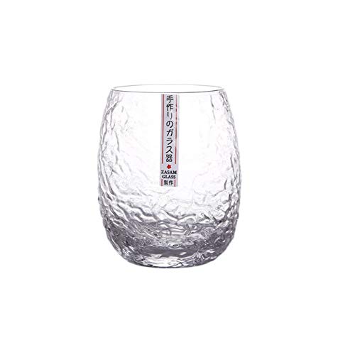 Maya Star Transparentes Whiskyglas im japanischen Stil, wird oft in Scotch Whiskey Brandy Whiskey Cocktail Bierglas verwendet - Gletschermuster A5 von Maya Star