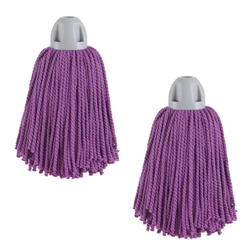 MAYA Max Pro Fadenwischer, effiziente und langlebige Reinigung für glatte Oberflächen, 100 % Mikrofaser, extra saugfähig, Universalgewinde, 2er-Pack (lila) von Maya