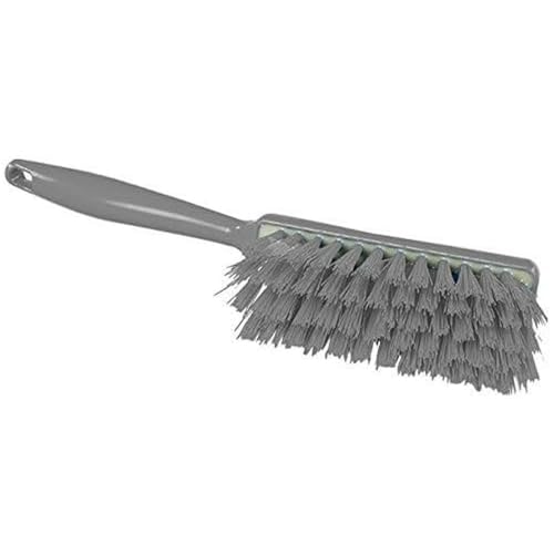 Maya Professional Tools 90252-11 Handfeger mit Befestigungssystem, Harz mittelharte Borsten, FBK/Lebensmittelhygiene, 340 mm x 35 mm, Grau von Maya