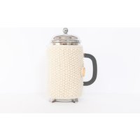 Creme Stricken Kaffee Gemütlich - Cafetiere Kuschelig Kanne Wärmer Französisch Presse-Abdeckung Coffee Presse Kaffeekanne Kaffee-Liebhabergeschenk von MayaCroft