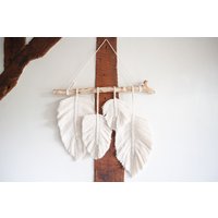 Handgemachte Makramee Feder, Blatt Wandbehang. Boho Wand Dekor. 4x Federn von MayaCroft