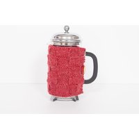 Rot Stricken Kaffee Gemütlich - Cafetiere Kuschelig Kanne Wärmer Französisch Presse-Abdeckung Coffee Presse Kaffeekanne Kaffee-Liebhabergeschenk von MayaCroft