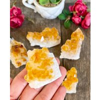 1stk. Citrin Kristall Druzy - Gelber Klasse A Cluster Seltene Kristalle von MayaDevidesign
