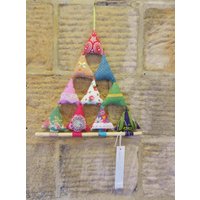 Bunt Genähter Patchwork, Quiltartige Wand-/Fensterbehangornamente, Wohndeko; Geschenkidee von MayaFactory