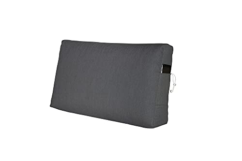 Rückenkissen Lesen Palettenkissen Kopfkissen RückenstützeTasche Pocket Euro Paletten Palettenauflage Sofa Nackenstütze Keilkissen Polstermöbel Schlafzimmer Garten MH-UQ-02 Dunkelgrau 60x45x10/20 cm von Mayaadi Deluxe