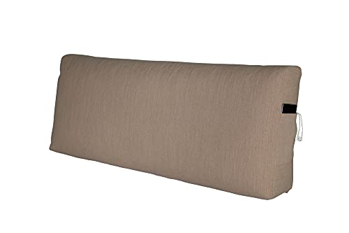 Rückenkissen Lesen Palettenkissen Kopfkissen RückenstützeTasche Pocket Euro Paletten Palettenauflage Sofa Nackenstütze Keilkissen Polstermöbel Schlafzimmer Garten MH-UQ-02 Sand 120x45x10/20 cm von Mayaadi Deluxe