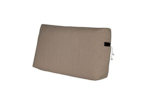 Rückenkissen Lesen Palettenkissen Kopfkissen RückenstützeTasche Pocket Euro Paletten Palettenauflage Sofa Nackenstütze Keilkissen Polstermöbel Schlafzimmer Garten MH-UQ-02 Sand 60x45x10/20 cm von Mayaadi Deluxe