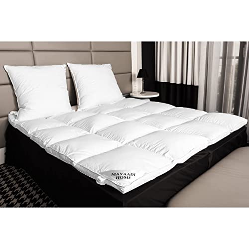 MA73 Matratzenauflage Matratzen Topper Auflage 180x200cm 5300 Gramm 30% Federn 70% Daunen Decke 100% Natur von Mayaadi-Home