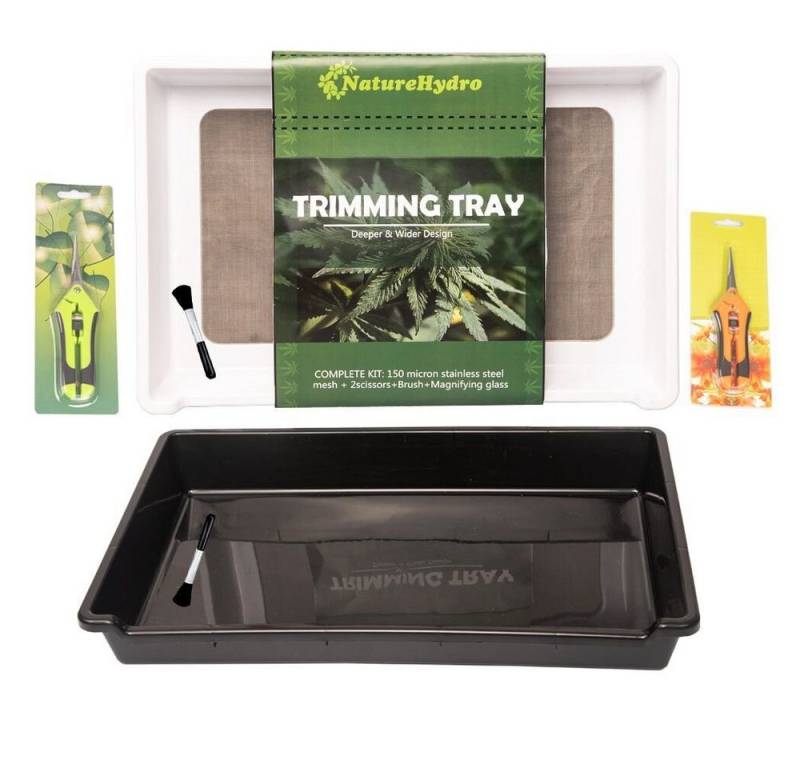 Mayaadi Home Anzuchttablett Trim Tray Bin Trimmschale Kräuterpflanzen Trockensiebset Pollensieb (Einzelteil) von Mayaadi Home