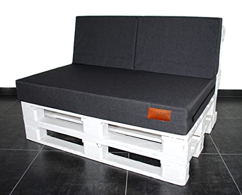 Mayaadi-Home Rückenkissen Indoor Outdoor MH-GD04 Dunkelgrau Schaumstoff 60x40x10-20cm von Mayaadi-Home