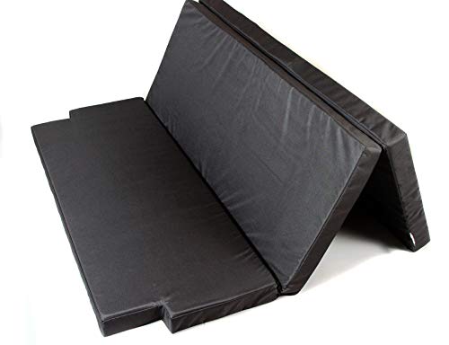 Premium Schlafauflage für VW T5/T6 California Beach | Klappmatratze 185x148x8 cm, Schwarz | Faltbare Matratze für Bus, Camping & Multiflexboard von Mayaadi Home