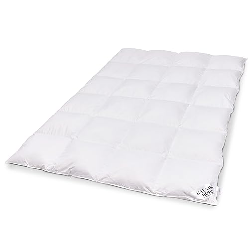 Premium Daunendecke extra warm 135x200 cm | 1600g Bettdecke, 85% Federn 15% Daunen | 100% natürliche Baumwolle | Made in Europe | Steppdecke geeignet für Allergiker | HS74 von Mayaadi-Home