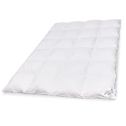 Premium Daunendecke extra warm 135x200 cm | 1600g Bettdecke, 85% Federn 15% Daunen | 100% natürliche Baumwolle | Made in Europe | Steppdecke geeignet für Allergiker | HS74 von Mayaadi-Home