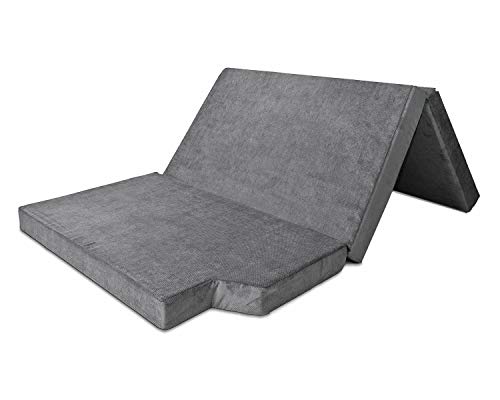 Premium Visco Schlafauflage für VW T5/T6/California Beach | Klappmatratze 200x115x10, Dunkelgrau | Faltbare Matratze für Bus & Multiflexboard, viskoelastischer Schaum + Kaltschaum Premium Visco Schlafauflage für VW T5/T6/California Beach | Klappmatratze 200x115x10, Dunkelgrau | Faltbare Matratze für Bus & Multiflexboard, viskoelastischer Schaum + Kaltschaum von Mayaadi Home