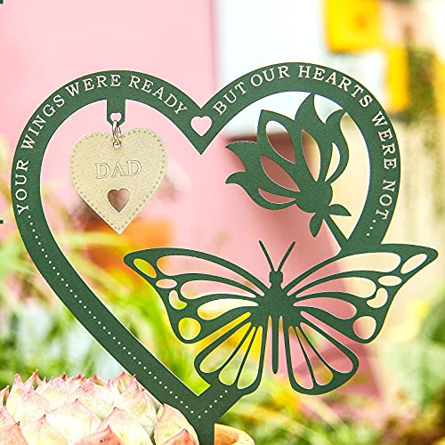 Mayamila Gedenkgeschenk Herzform Schmetterling Ornament Plakette, Trauergeschenk zum Verlust des Vaters, Trauerkondolenz Gedenken Geschenk in Erinnerung an geliebten einen Verlust des Papas Mayamila Gedenkgeschenk Herzform Schmetterling Ornament Plakette, Trauergeschenk zum Verlust des Vaters, Trauerkondolenz Gedenken Geschenk in Erinnerung an geliebten einen Verlust des Papas von Mayamila