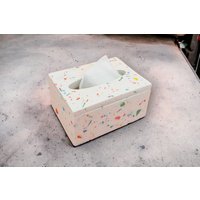 Terrazzo Serviettenhalter Bunte Zement Taschentücher Box Terrazzo Serviettenhalter Bunte Zement Taschentücher Box von MaydaStudios