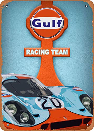 Maydeer Blechschild für Vintage Look Metallschild - Cars Gulf Racing Team - 8 x 12 Schild Maydeer Blechschild für Vintage Look Metallschild - Cars Gulf Racing Team - 8 x 12 Schild von Maydeer