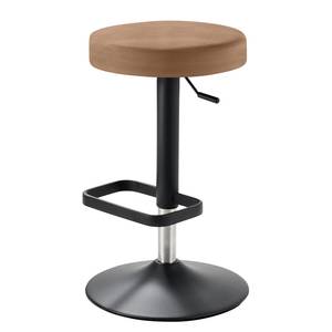 home24 Bar- und Tresenhocker myDIVO 44 x 55 x 44cm Schwarz / Braun von home24