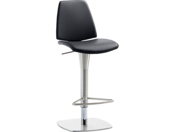 Barhocker MAYER SITZMÖBEL Bar- und Tresenhocker myMONTANA LINE , grau (anthrazit), B:40cm H:56cm T:41cm, Hocker, Barhocker, Gestell Chrom gebürstet Edelstahllook von Mayer-Sitzmöbel