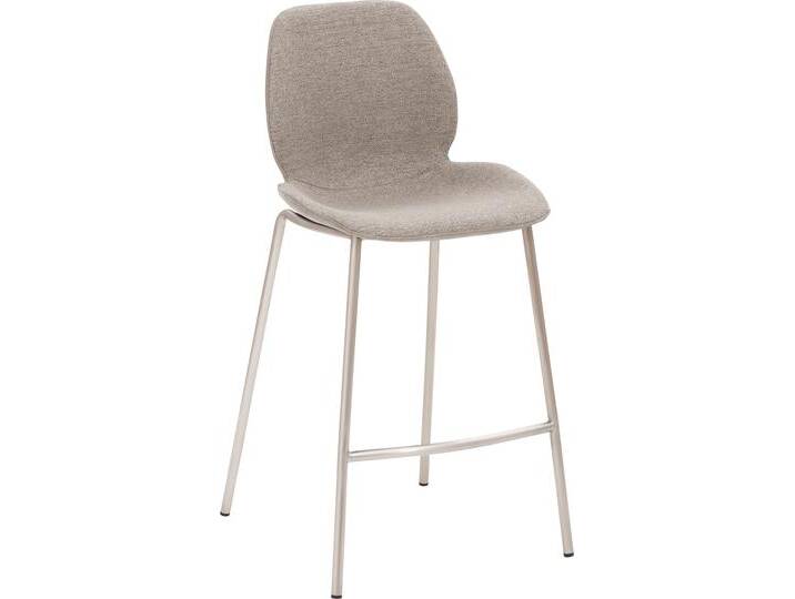 Barhocker MAYER SITZMÖBEL mySOLO , grau (muschelgrau, meliert, lichtgrau), B:49cm H:97cm T:53cm, 100% Polyester (Sitzschale innen), 50% Polyurethan, 50% PVC (Sitzschale außen), Hocker von Mayer-Sitzmöbel