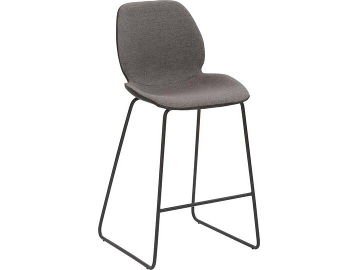 Barhocker MAYER SITZMÖBEL mySOLO , schwarz (anthrazit, meliert, schwarz), B:49cm H:97cm T:52cm, 100% Polyester (Sitzschale innen), 50% Polyurethan, 50% PVC (Sitzschale außen), Hocker von Mayer-Sitzmöbel