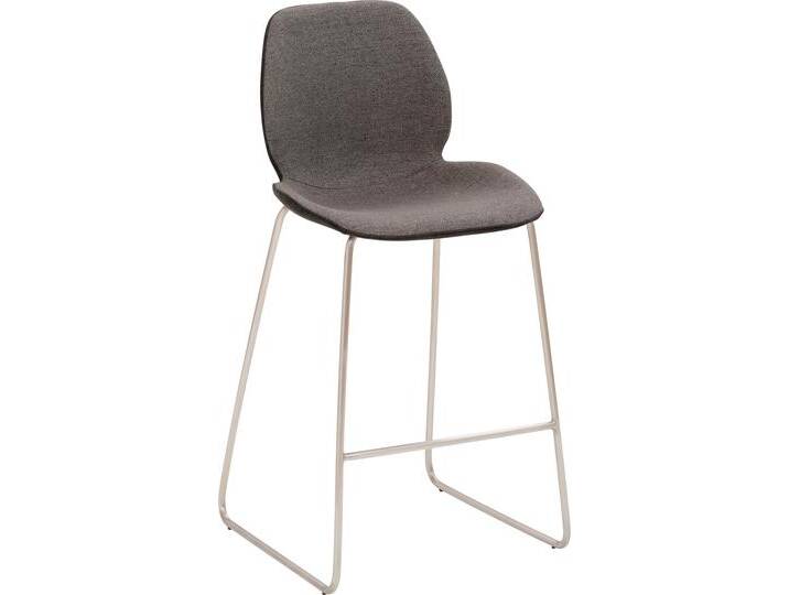 Barhocker MAYER SITZMÖBEL mySOLO , schwarz (anthrazit, meliert, schwarz), B:49cm H:97cm T:52cm, 100% Polyester (Sitzschale innen), 50% Polyurethan, 50% PVC (Sitzschale außen), Hocker von Mayer-Sitzmöbel