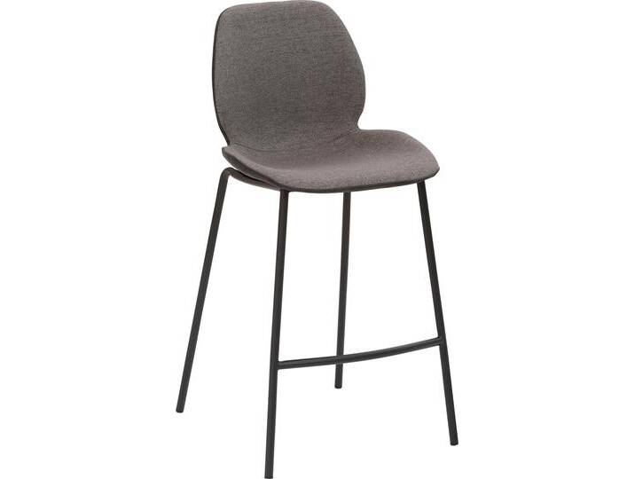Barhocker MAYER SITZMÖBEL mySOLO , schwarz (anthrazit, meliert, schwarz), B:49cm H:97cm T:53cm, 100% Polyester (Sitzschale innen), 50% Polyurethan, 50% PVC (Sitzschale außen), Hocker von Mayer-Sitzmöbel