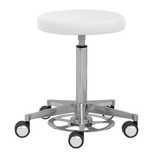home24 Bürohocker 1396 48 x 85 x 48cm Weiß/Weiß von home24