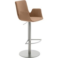 Mayer Sitzmöbel Barhocker »1227«, Breite: 53 cm, höhenverstellbar, Mikrofaser, braun von Mayer Sitzmöbel
