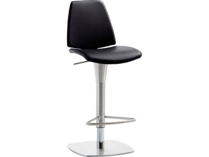 Mayer Sitzmöbel Barhocker Bar- und Tresenhocker myMONTANA LINE, Gestell Chrom gebürstet Edelstahllook, schwarz von Mayer-Sitzmöbel