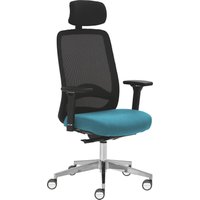 Mayer Sitzmöbel Drehstuhl "2228", Struktur (recyceltes Polyester), 4D Armlehnen, Kopfstütze, Sitztiefenverstellung von Mayer Sitzmöbel