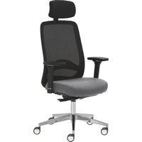 Mayer Sitzmöbel Drehstuhl "2228", Struktur (recyceltes Polyester), 4D Armlehnen, Kopfstütze, Sitztiefenverstellung von Mayer Sitzmöbel