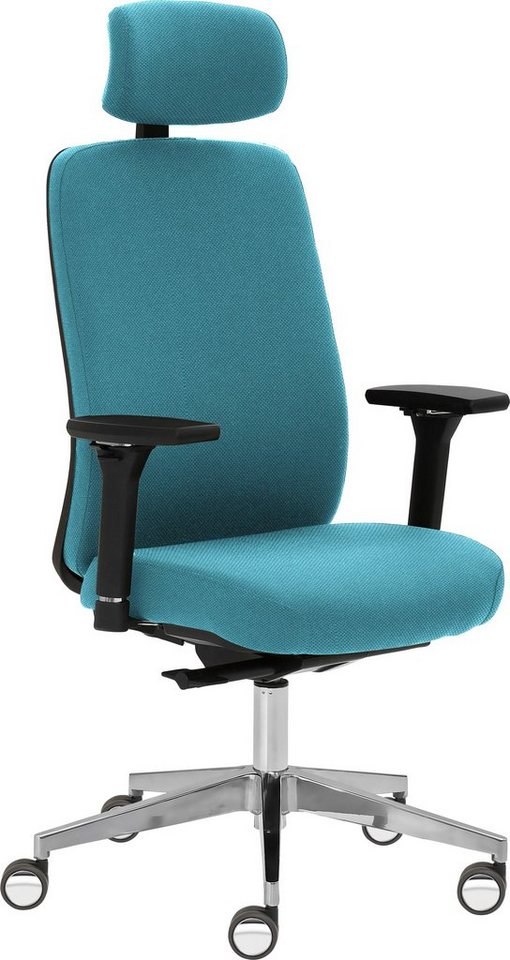 Mayer Sitzmöbel Drehstuhl 2229, 4D Armlehnen, Kopfstütze, Sitztiefenverstellung, Hartbodenrollen von Mayer Sitzmöbel