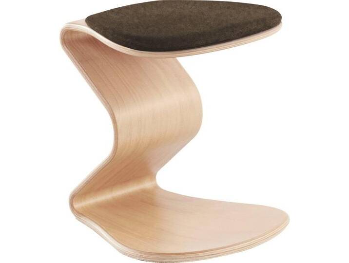 Mayer Sitzmöbel Sitzhocker 1115 (1 St), NEST NATURE Hocker small mit flachem Kokos-Sitzpolster 1115, grau von Mayer-Sitzmöbel