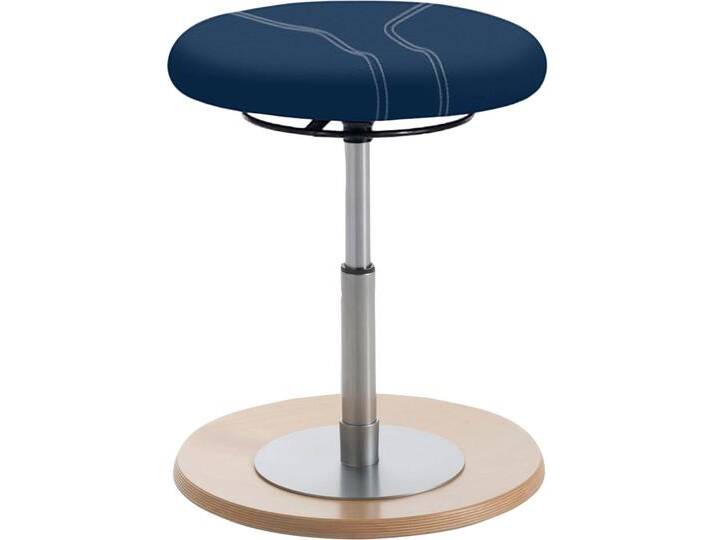 Sitzhocker MAYER SITZMÖBEL 1111 , blau (dunkelblau), B:41cm H:37cm T:41cm, 100% post-consumer recyceltes Polyester, Hocker, Kinderpendelhocker mit Tellersitz rund 1111 von Mayer-Sitzmöbel