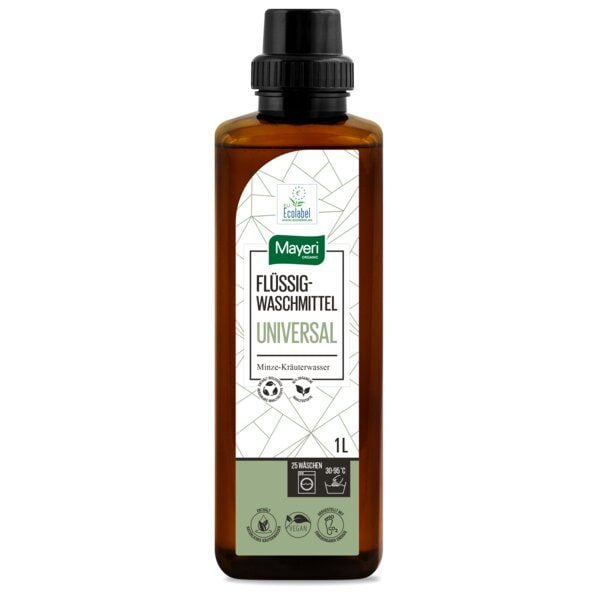 Mayeri Organic Waschmittel Universal 25x, 1L - Minze-Kräuterwasser von Mayeri Organic