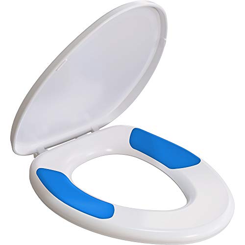 Mayfair 1870FZ 000 TruComfort Elongated Toilet Seat with Inserts Provides Comfort and Relieves Pressure Points, White von Mayfair