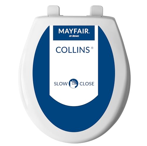 Mayfair 8100SL 000 Collins WC-Sitz mit Absenkautomatik, der sich nie löst, mit Supergriff-Stoßstangen, rund, langlebiger Vollkunststoff, weiß Mayfair 8100SL 000 Collins WC-Sitz mit Absenkautomatik, der sich nie löst, mit Supergriff-Stoßstangen, rund, langlebiger Vollkunststoff, weiß von Mayfair