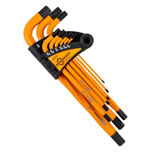 Mayhew Select 45052 SAE Twisted Innensechskantschlüssel-Set, 9-teilig von Mayhew
