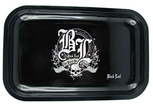 Black Leaf Rolling Tray Black Leaf - In Weed We Trust - 275x175x25mm, Bröselschale, Mischeschale von Maylandia