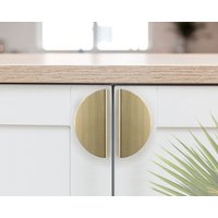 Pre Order Großer Halbmond Gold Schrankgriff, Halbkreis Schubladenknopf, Schubladengriff von Mayluca