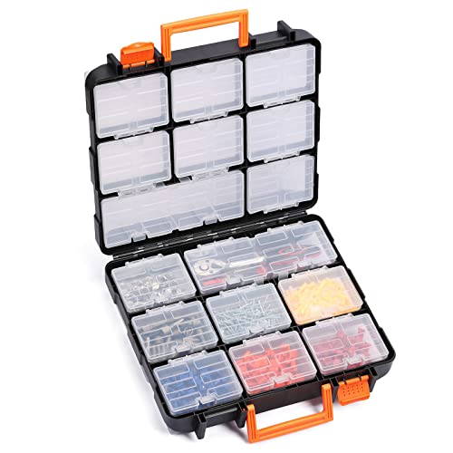 Mayouko 16 Compartments Detachable Toolbox Organizer,Hardware Organizer Box with Removable Sections,Carrying Storage Case for Patts,Screws,Bolts,Nuts,Toys von Mayouko