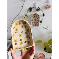 Blumenbogen Andenken Wandbehang - Handgemachte Keramik Wand Dekor Aufhängen von Mayramics
